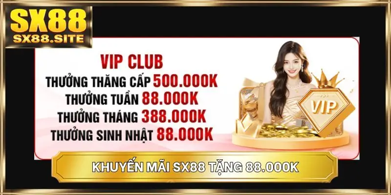 Khuyến mãi SX88 tặng 88.000K